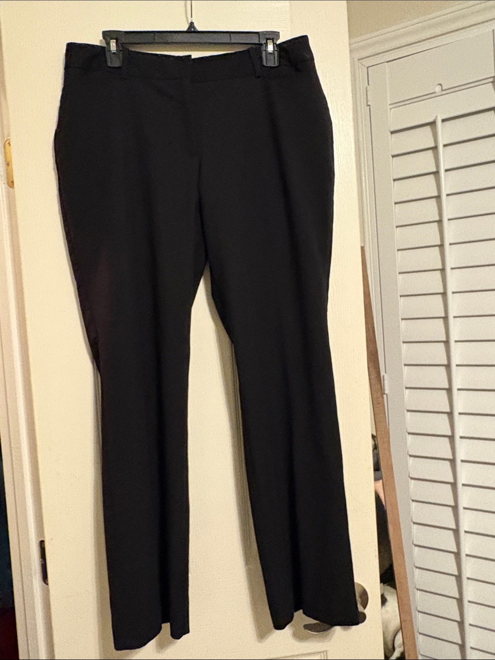 Worthington Black Straight-Leg Dress Pants